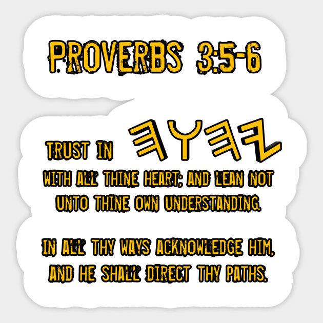 Proverbs 3:5-6 Sticker by Yachaad Yasharahla